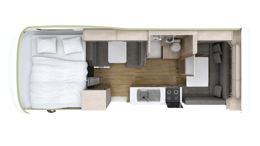 Layout overdag van de Go Cheap Henty