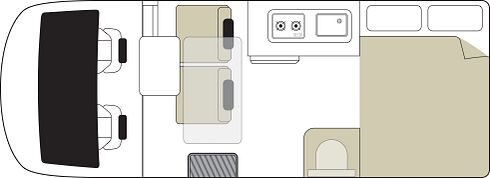 Floorplan dag van de Mighty Lite DeLITE in Nieuw-Zeeland