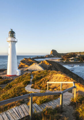 Wandelpad naar de Castlepoint Lighthouse