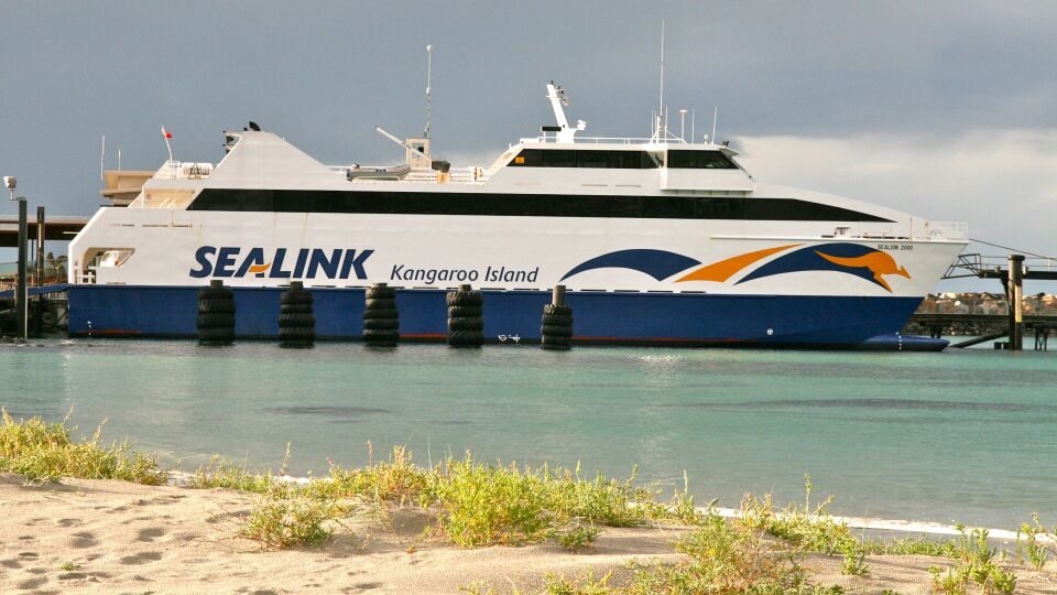 Boot van der ferrymaatschappij Sealink naar Kangaroo Island